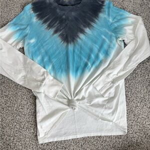wild fable Gray and Black Tie-Dye Long Sleeve Tee